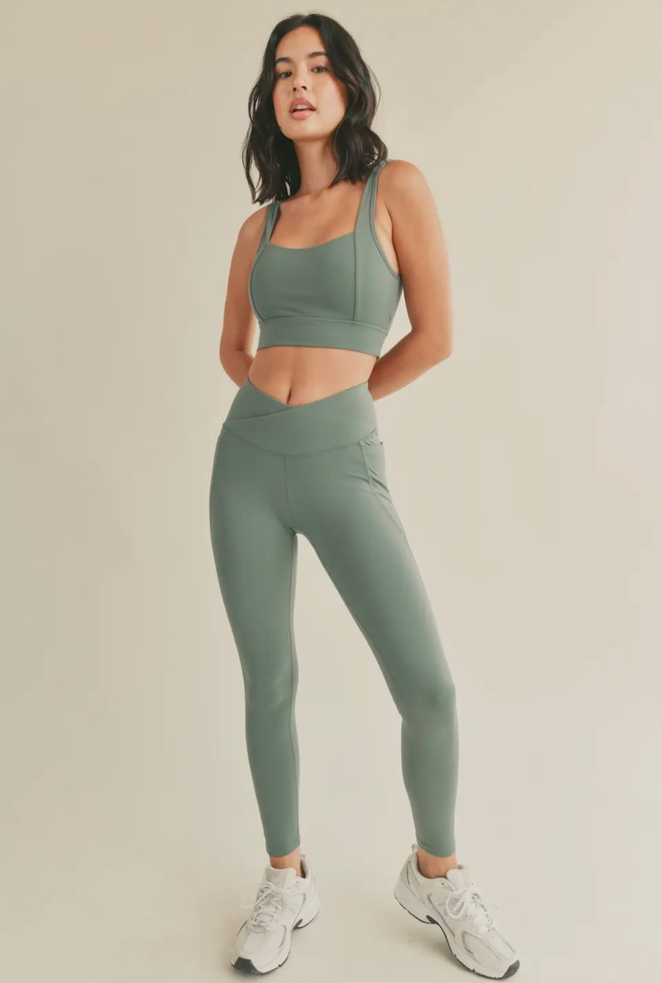 Under Control Bra + Legging Set- Sage