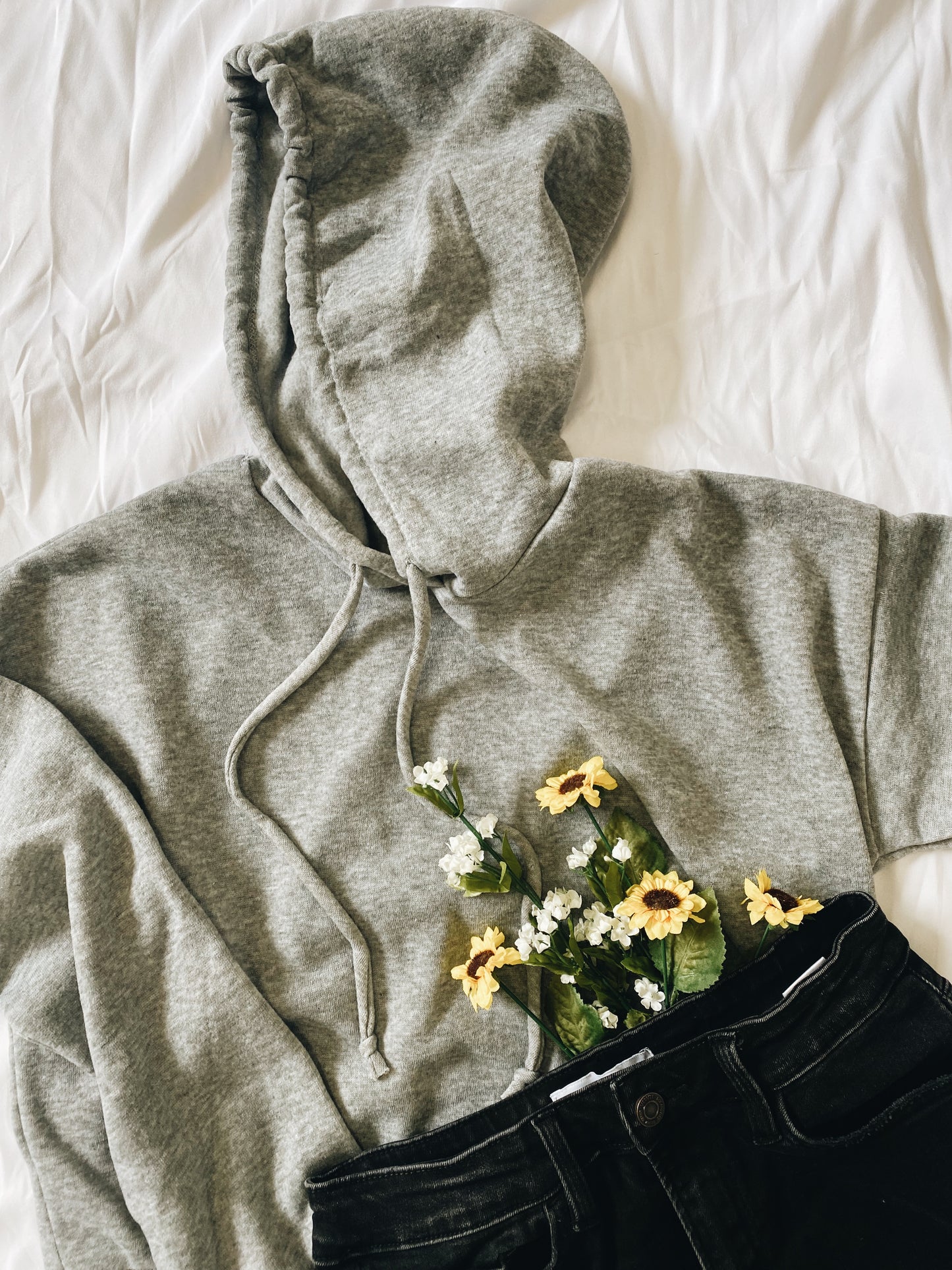 Cropped Hoodie- Grey